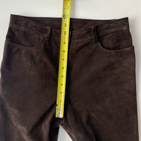 DKNY Women's Brown 100% LEATHER Pants Size 4 - Picture 9 of 10